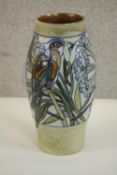 Harry Simeon for Royal Doulton, a stoneware vase, ovoid form, decorated with a band of tube lined