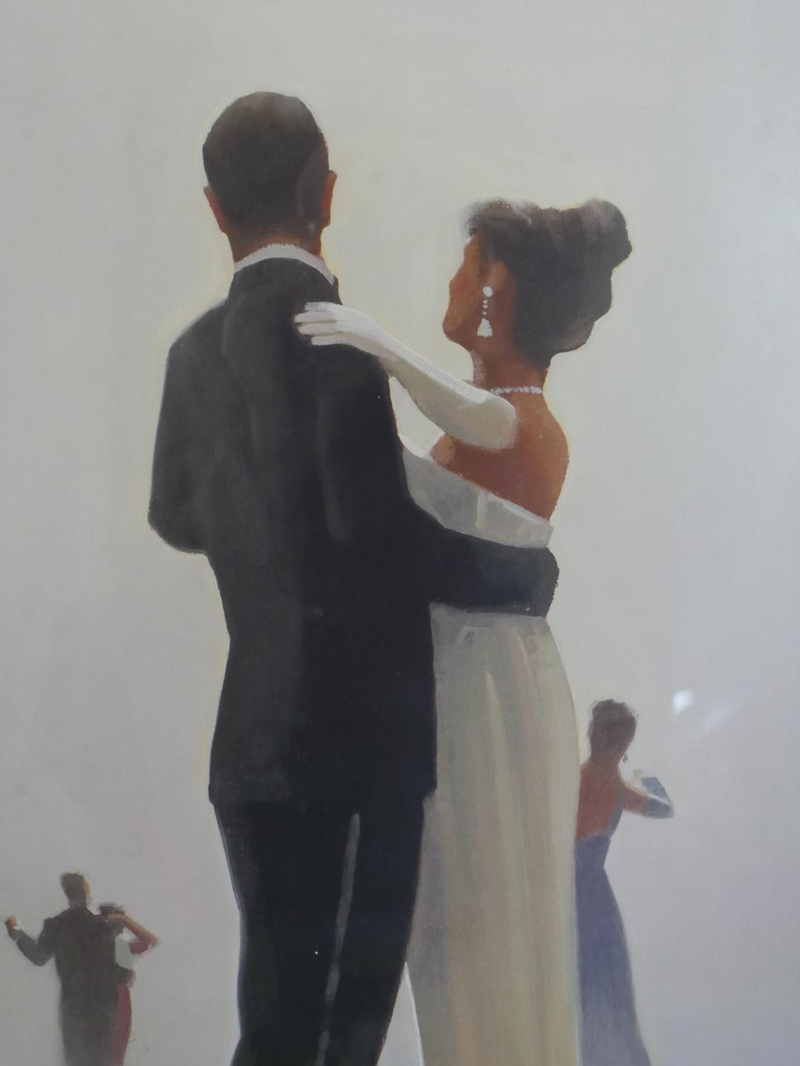 A framed and glazed Jack Vettriano large print 'Dance Me to the End of Love'. Label verso. H.95 W. - Image 4 of 5
