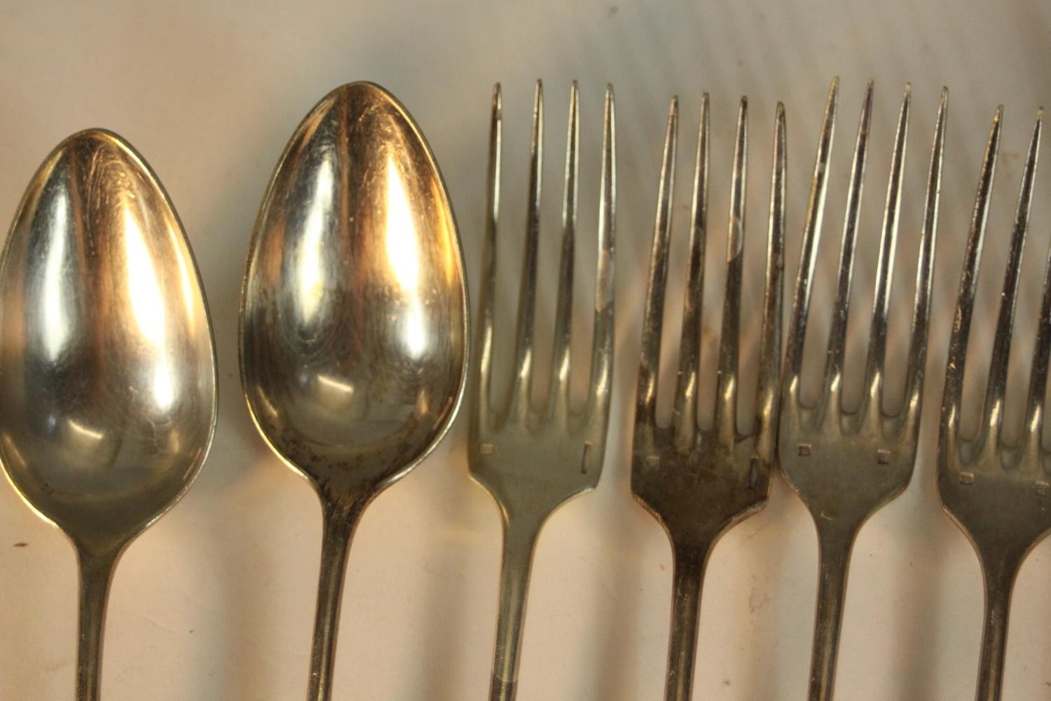 A collection of twenty one pieces of Christofle silver plated cutlery, impressed makers mark. - Image 8 of 12