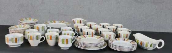 A selection of Broadhurst tea and dinner sets, including cups, saucers, a sugar bowl