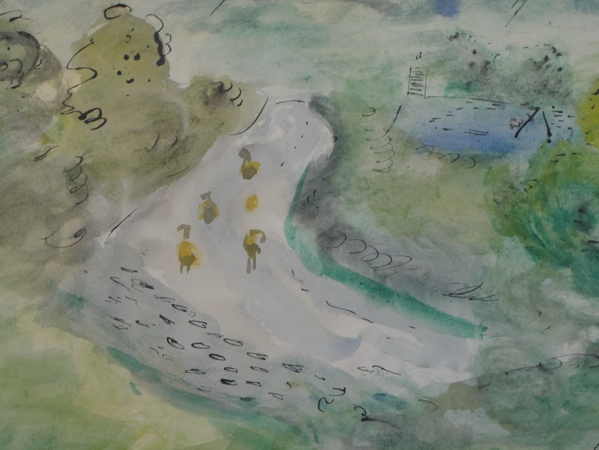 Edward Wakeford (1914-1973), Rural Landscape, watercolour, signed lower right. H.55 W.68.5cm - Image 3 of 6