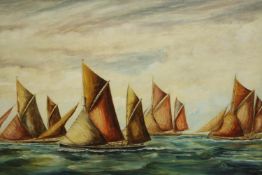 S. Foale (20th century school), Sailing Boats, oil on board, signed lower right. H.52 W.73cm.