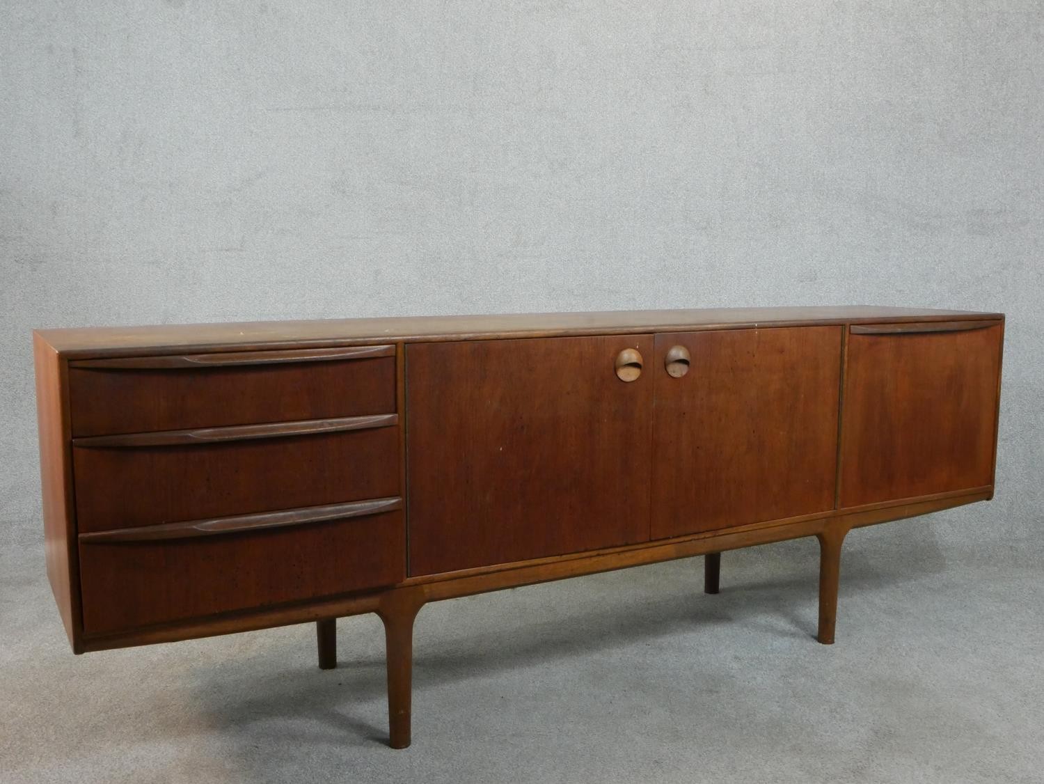 An A. H. McIntosh Ltd circa 1950s teak sideboard, with a pair of cupboard doors, flanked on one side - Image 11 of 11