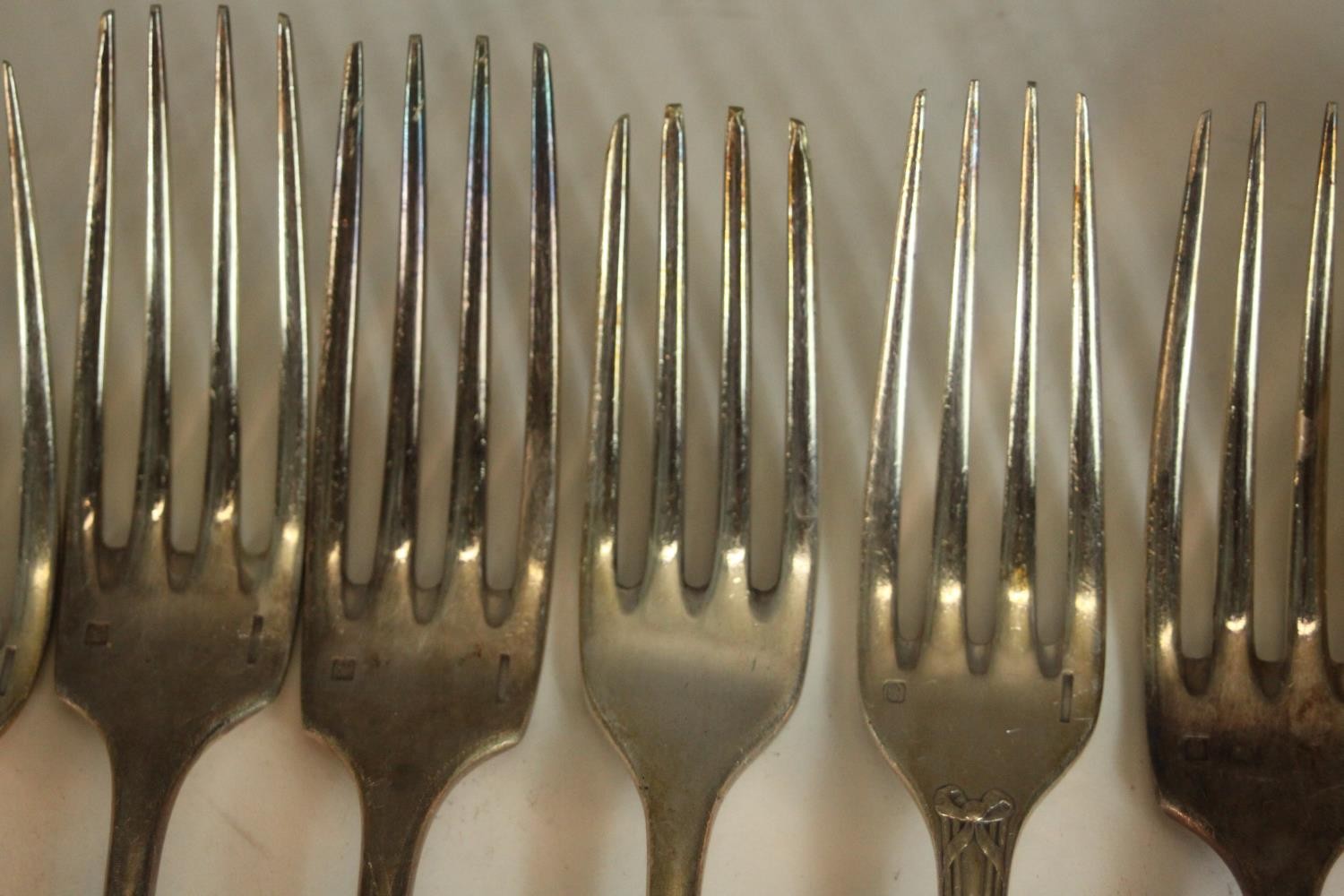 A collection of twenty one pieces of Christofle silver plated cutlery, impressed makers mark. - Image 7 of 12