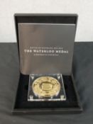 THE WATERLOO MEDAL, by Benedetto Pistrucci, cased bronze layered in fine gold weighing 400 grams