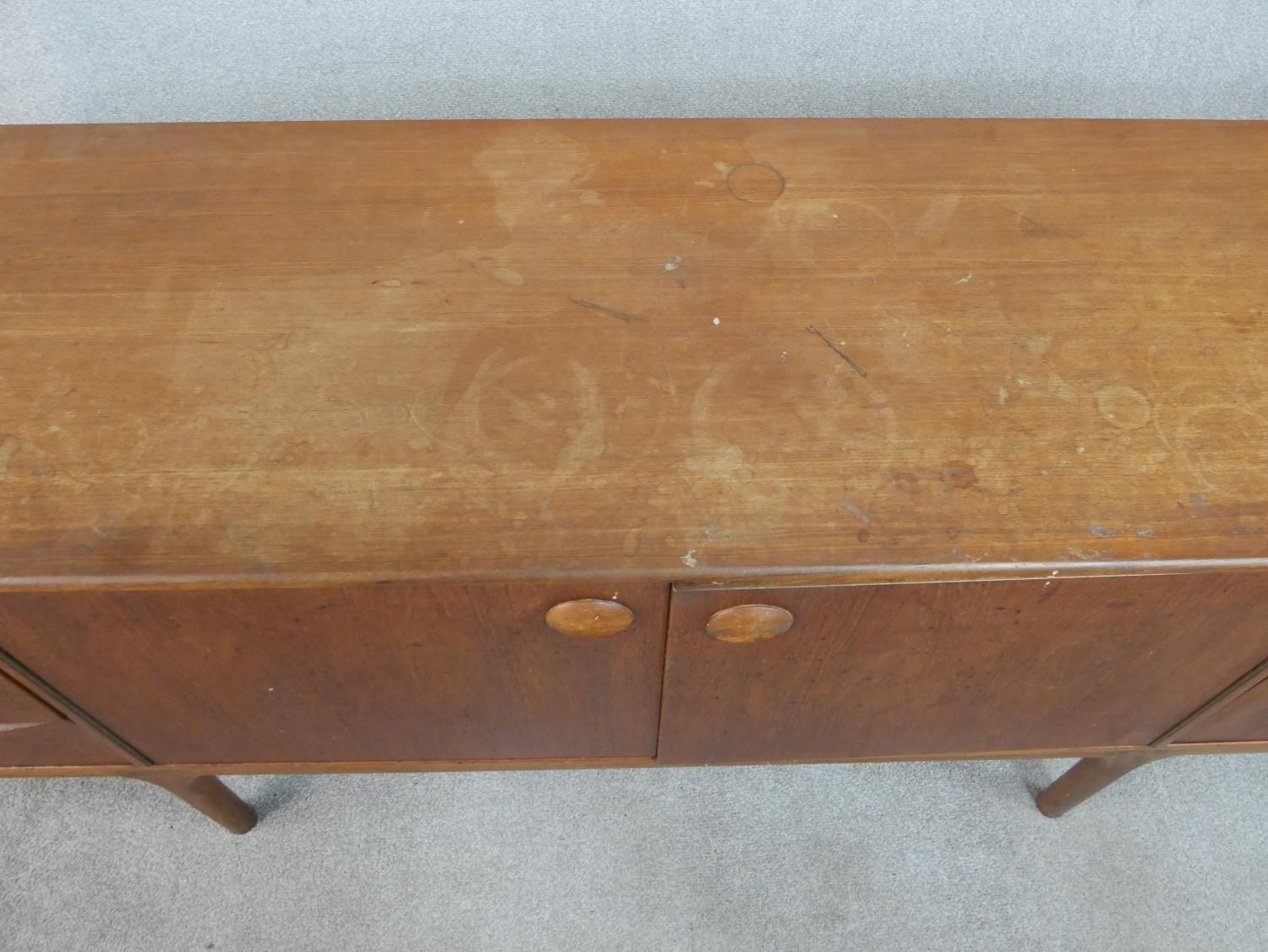 An A. H. McIntosh Ltd circa 1950s teak sideboard, with a pair of cupboard doors, flanked on one side - Image 3 of 11