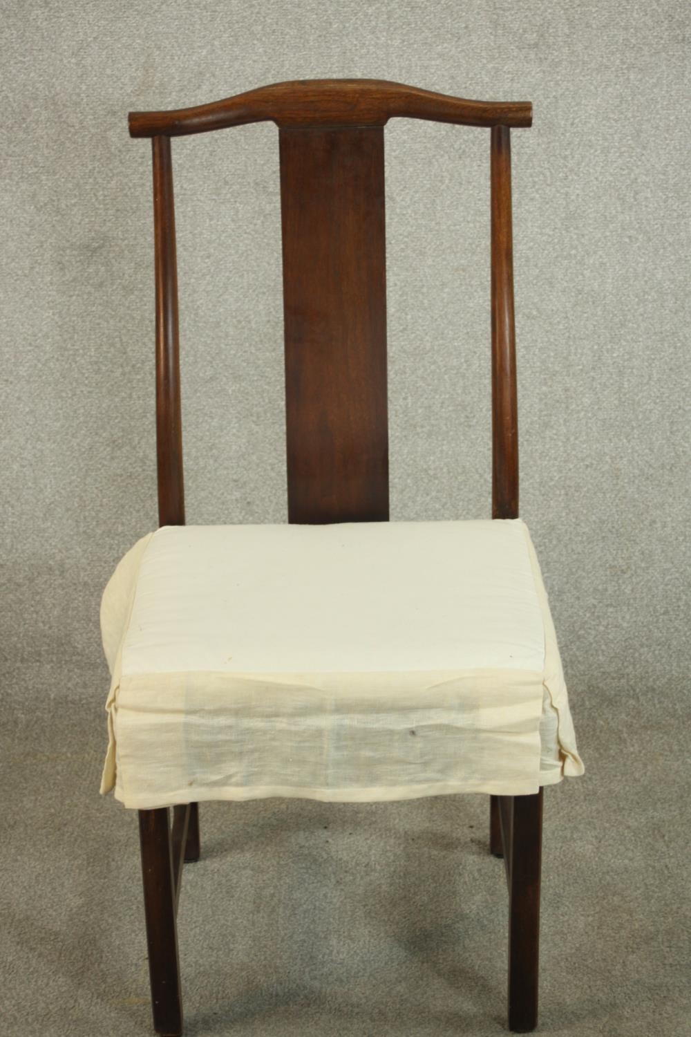 A set of eight late 20th century Chinese hardwood dining chairs, including two carvers and six - Image 2 of 11