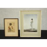 After William Russell Flint (1880-1969)/Eve, The Girl with Bobbed Hair/signed colour print along