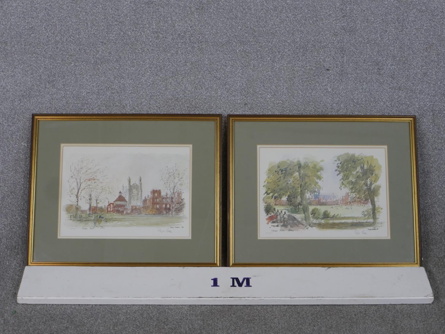 Sir Hugh Casson (1910 - 1999), two limited signed coloured prints, 'College Field, Eton' and ' - Image 2 of 10
