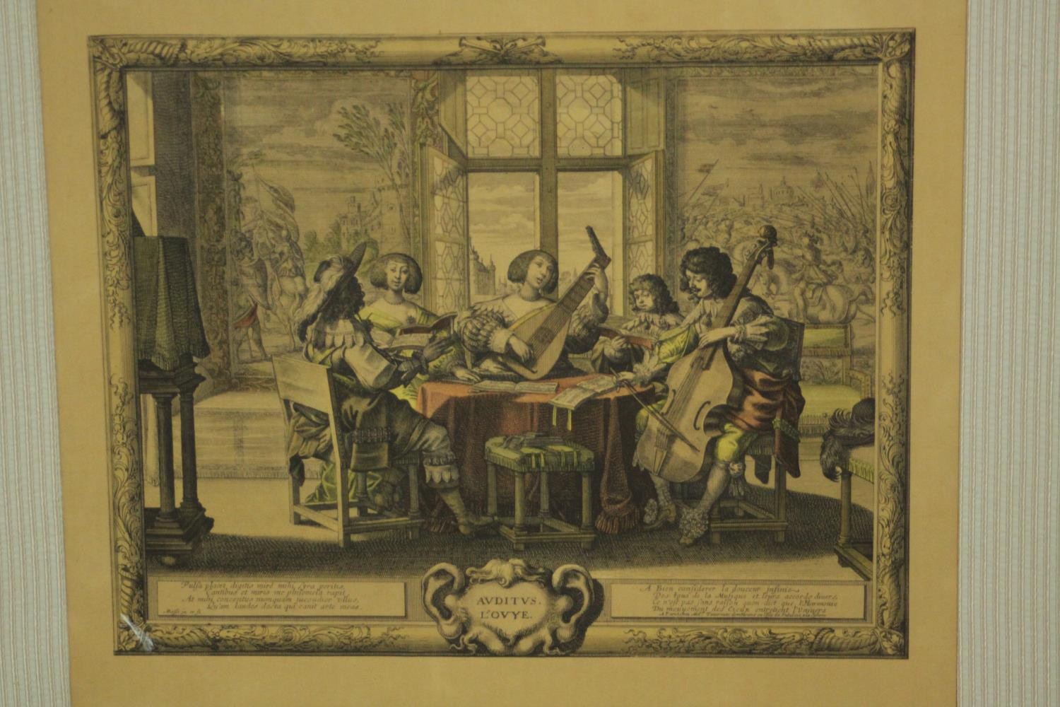 Abraham Bosse , 1602-1676), a framed and set of 19th century hand coloured engravings of various - Image 4 of 9
