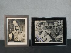 Two framed and glazed signed black and white vintage photographs, one of Ginger Rogers and Fred