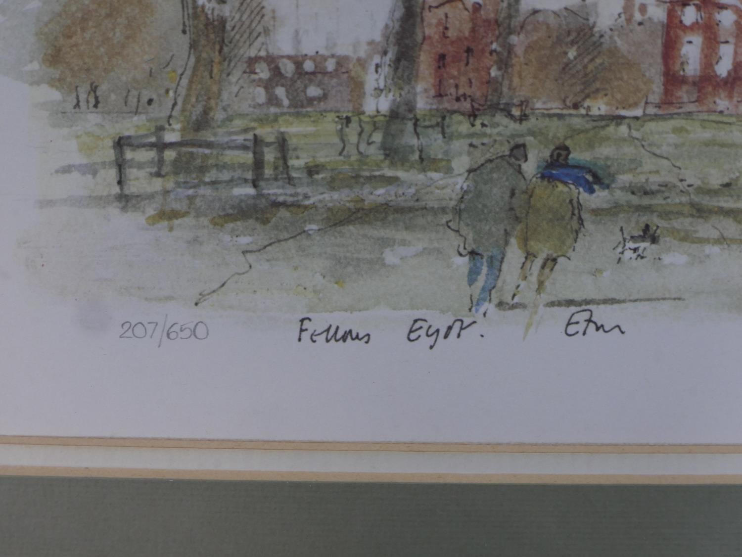 Sir Hugh Casson (1910 - 1999), two limited signed coloured prints, 'College Field, Eton' and ' - Image 7 of 10