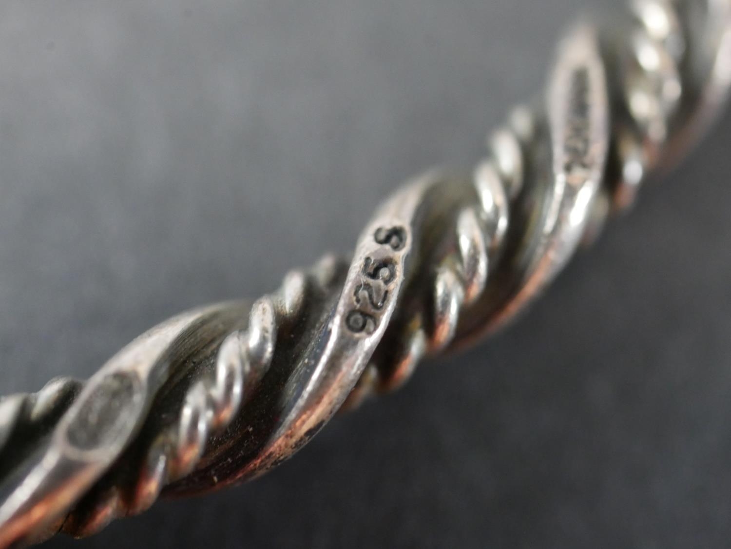 A Georg Jensen silver rope twist bangle, design no. 17B, George Jensen oval mark. - Image 6 of 7