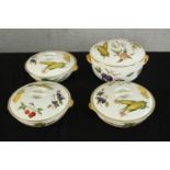 A set of four Royal Worcester Evesham pattern flameproof porcelain tureens, three smaller and one