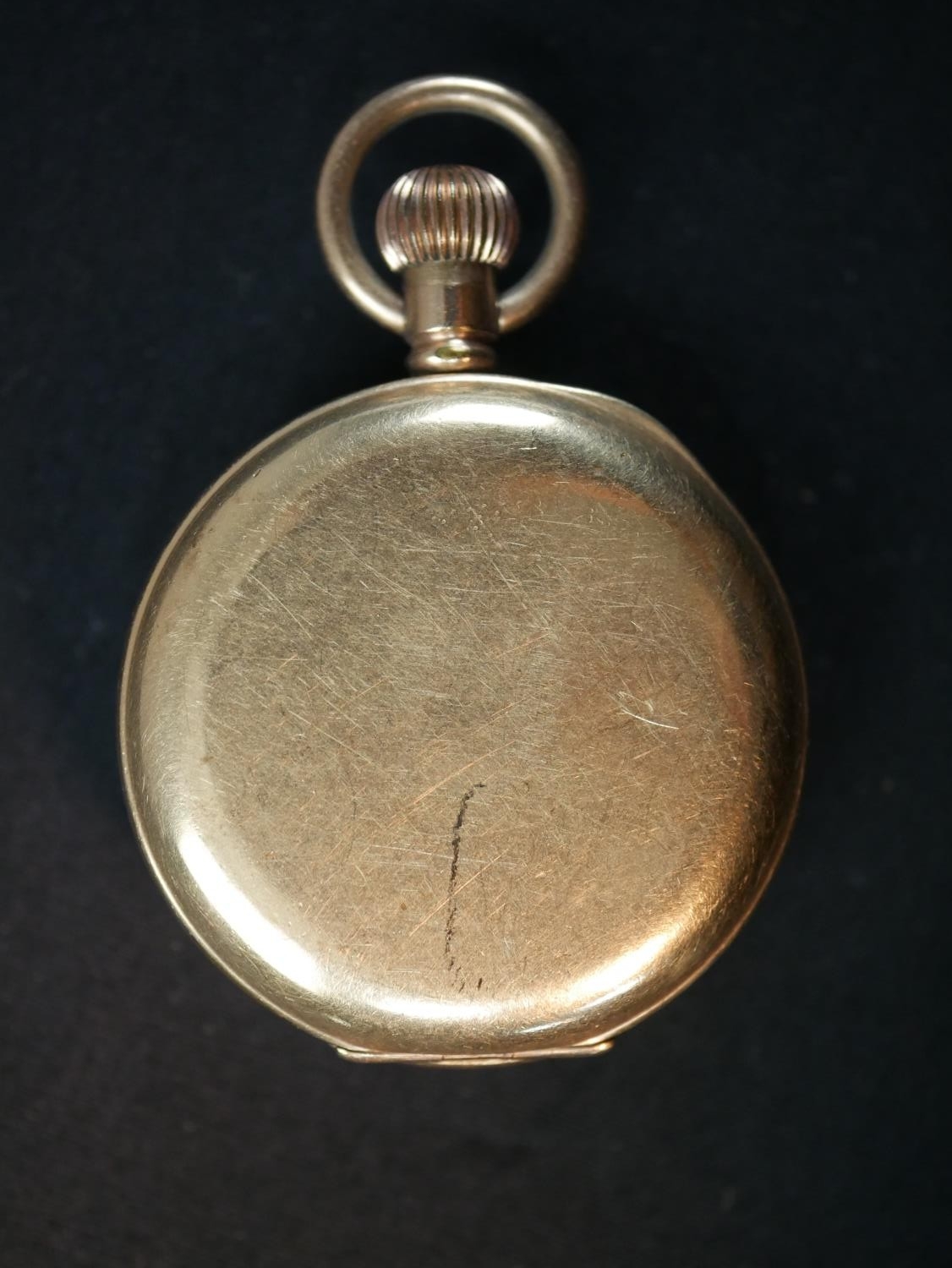 A 14 carat gold American Waltham gentleman's pocket watch with white enamel dial and black roman - Image 2 of 10