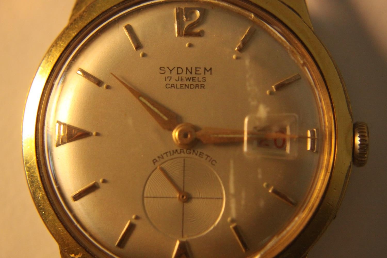 A Sydnem gentleman's automatic antimagnetic 10ct gold plated watch with calendar and rose gold - Image 5 of 11