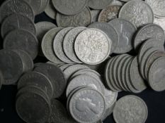A large collection of silver, part silver coins and non silver coins, various dates and some world