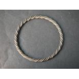 A Georg Jensen silver rope twist bangle, design no. 17B, George Jensen oval mark.