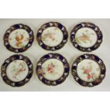 A set of late 19th century Minton's porcelain plates by Leonard Rivers, made for Phillip's, Mount
