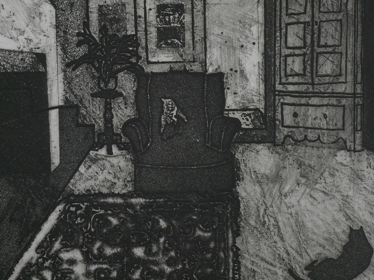 John A McPake (b.1943), Interior, T/P, etching, signed lower right. H.47 W.35cm (page size) - Image 4 of 8