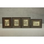 Don Dudley, four framed and glazed drawings of New Orleans, signed and dated. H.28 W.23cm. (each)