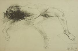 Ralph Brown (1928-2013), Nude Study, pencil, signed and dated 79 lower right. H.56 W.70cm