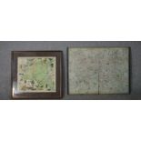 Two framed and glazed vintage maps, one of The Central Bus Routes of London and a map of the
