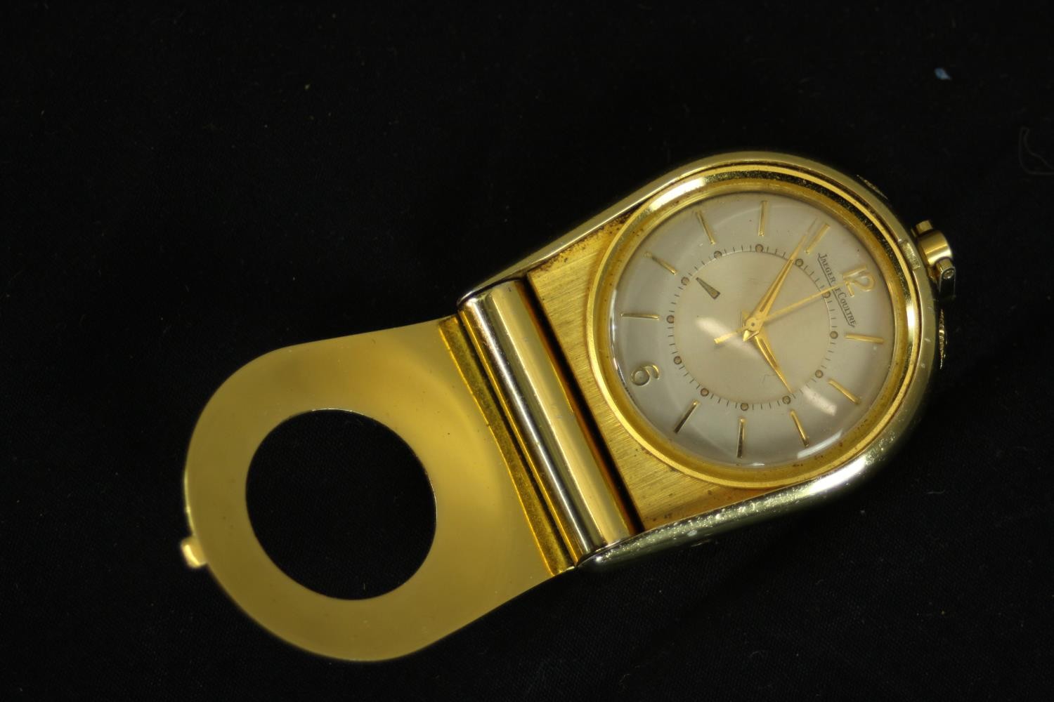 A 1960's Jaeger le Coultre, Memovox gold-plated travel alarm clock, Case No: 1056590, Calibre: - Image 3 of 12