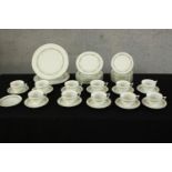 A Minton Spring pattern bone china part tea and dinner set, comprising cups, saucers and plates.