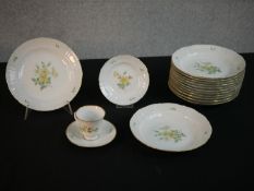 A collection of B&G porcelain decorated with a floral design, makers mark to base. (13 pieces)