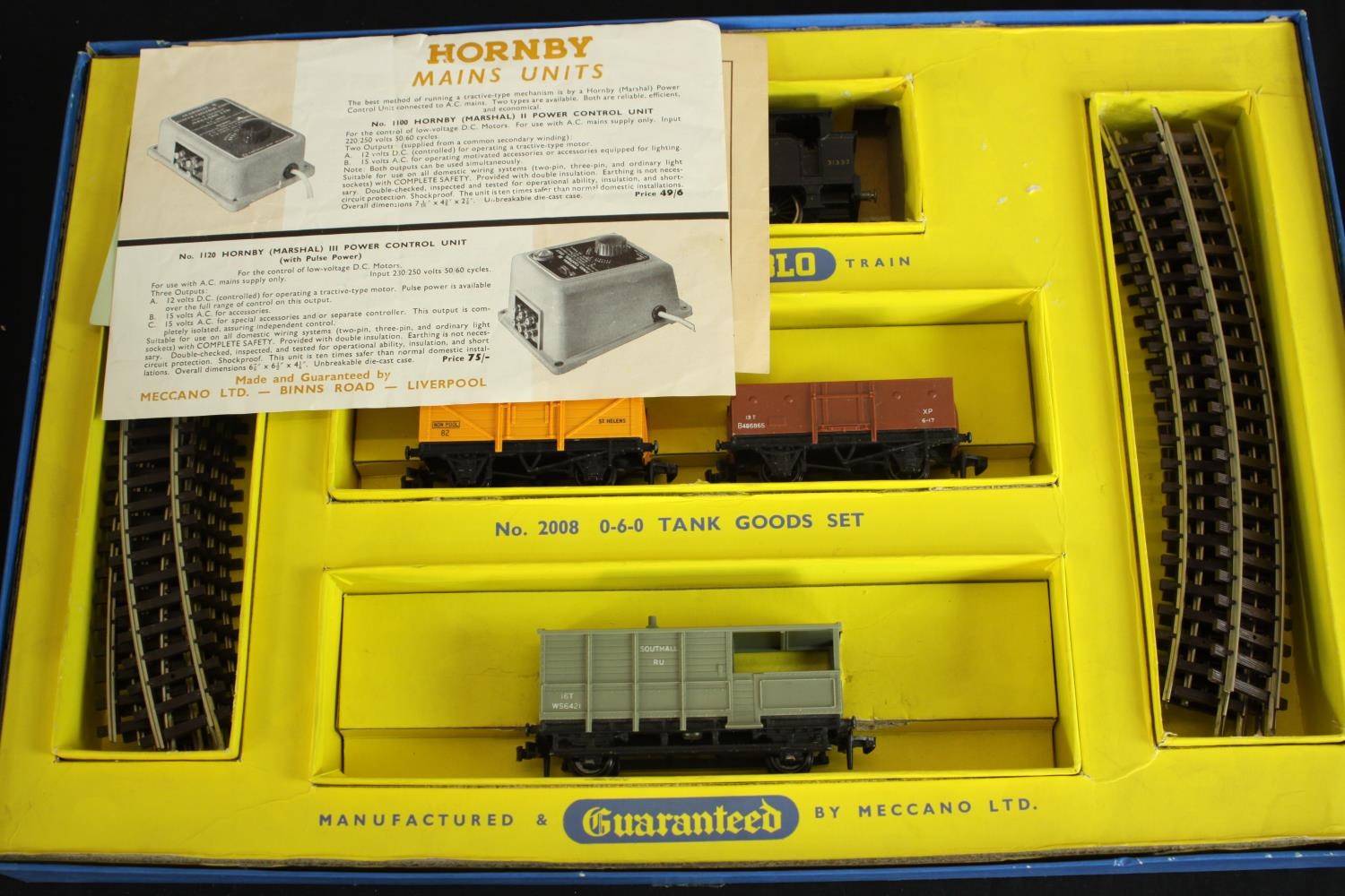 A boxed Hornby Dublo 2-rail electric train set, Set 2008 0-6-0 Tank Goods Train. Made in the UK by - Image 4 of 12