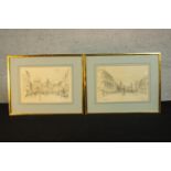 Howard Penton, two pencil drawings 'Banqueting building, Government buildings, White hall and '