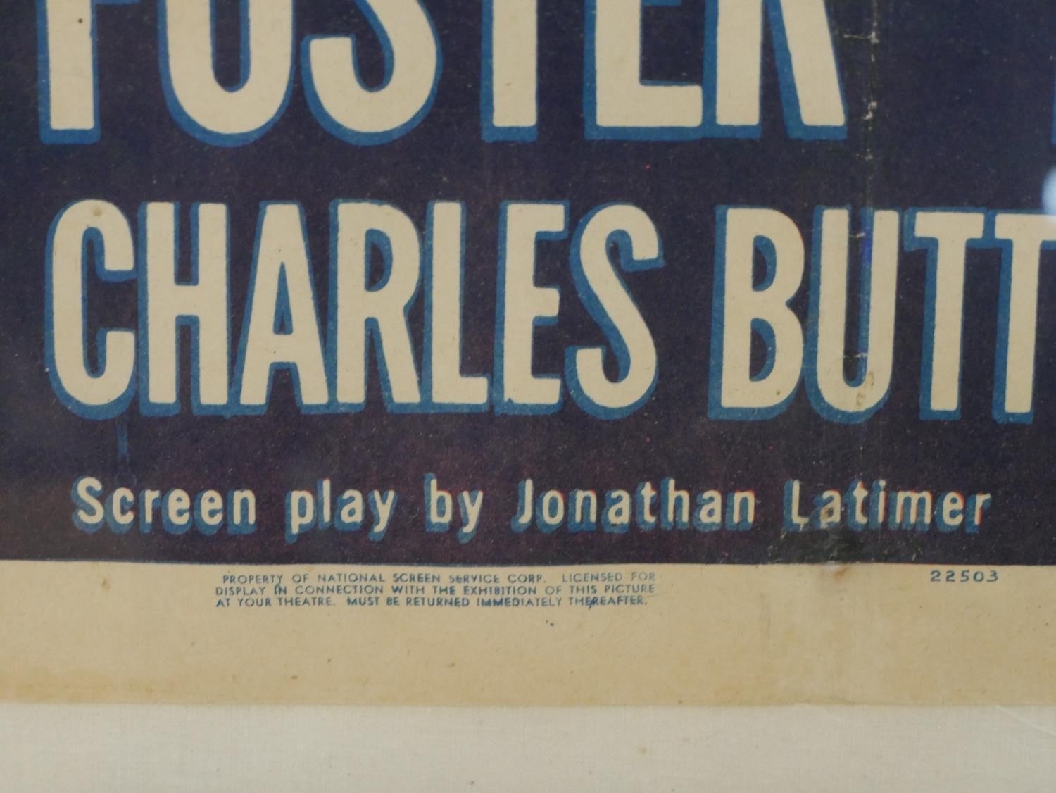 A 1940s linen backed film poster for Night in New Orleans, directed by William Clemens, starring - Image 6 of 9