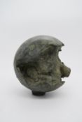 A bronze or spelter sculpture referred to as Moon Rock, unknown artist. Dia.21cm