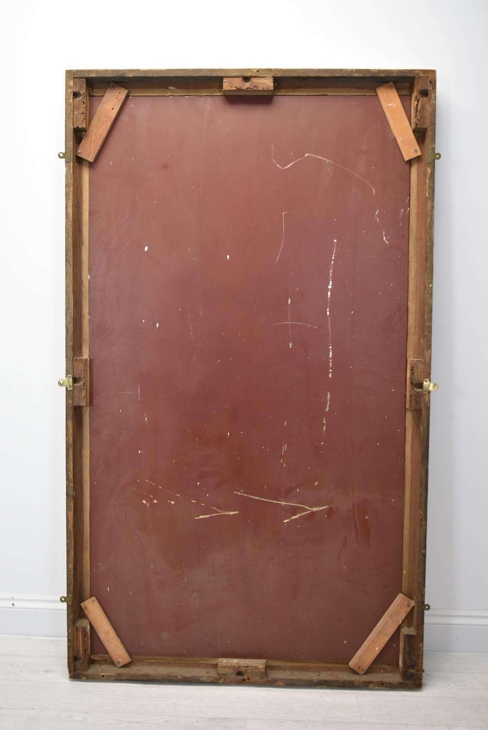 A large 19th century gilt framed rectangular wall mirror. H159.5 W.94 D.7cm - Image 6 of 7