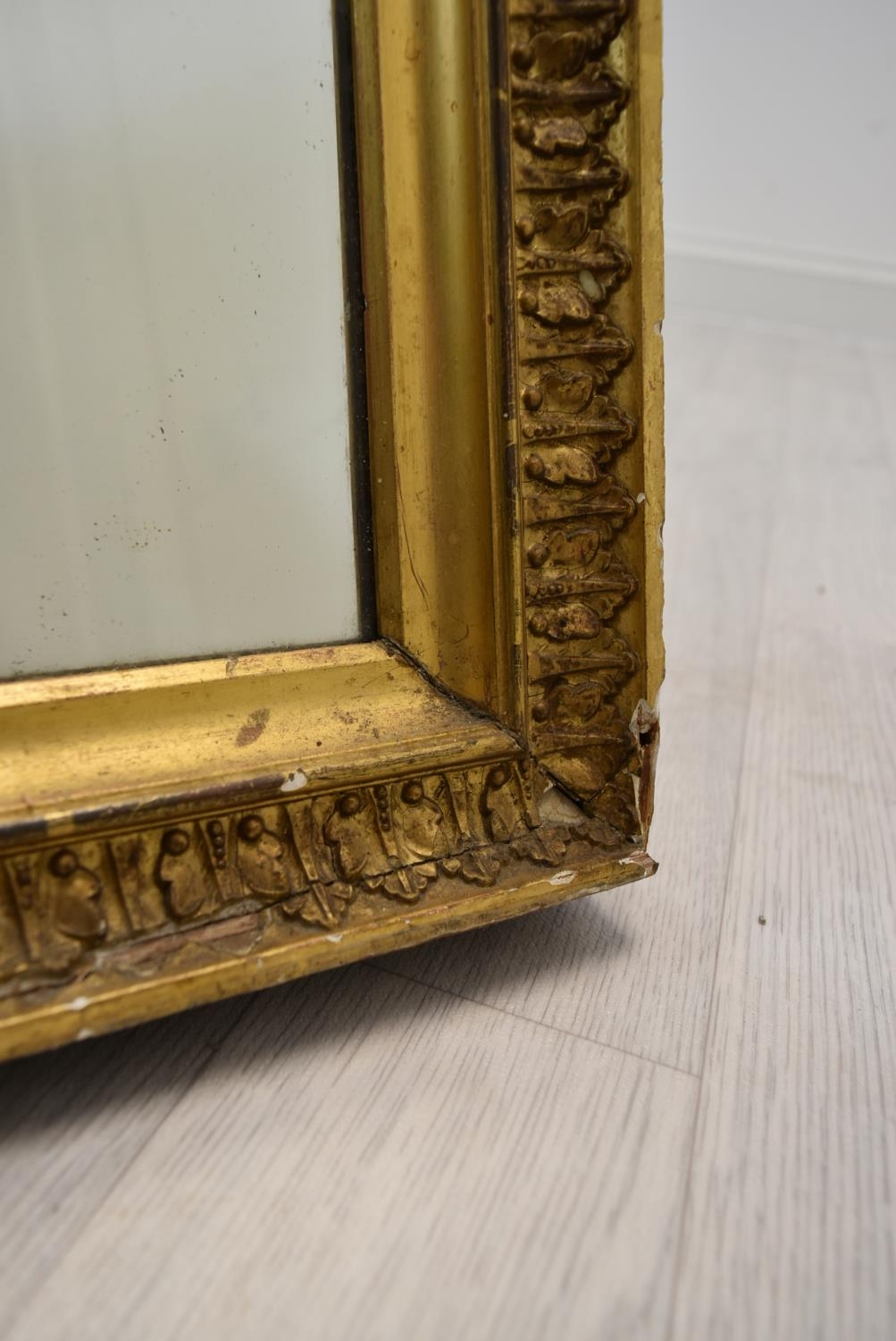 A large 19th century gilt framed rectangular wall mirror. H159.5 W.94 D.7cm - Image 3 of 7