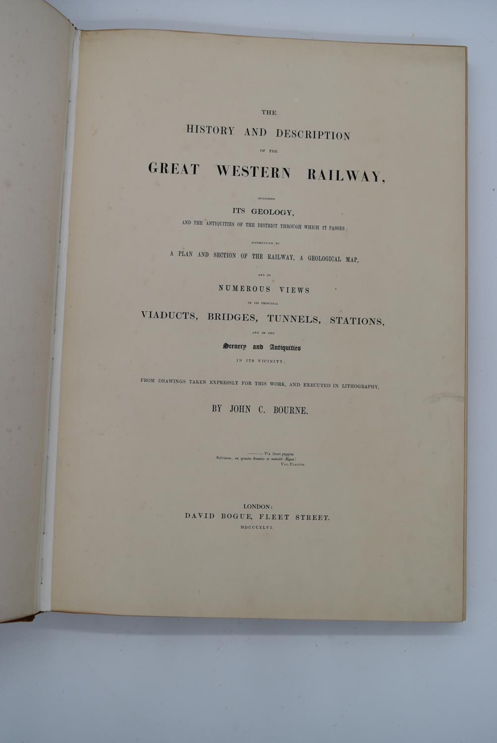 John C. Bourne, History and Discription of the Great Western Railway, a leather and hardboard - Image 5 of 10