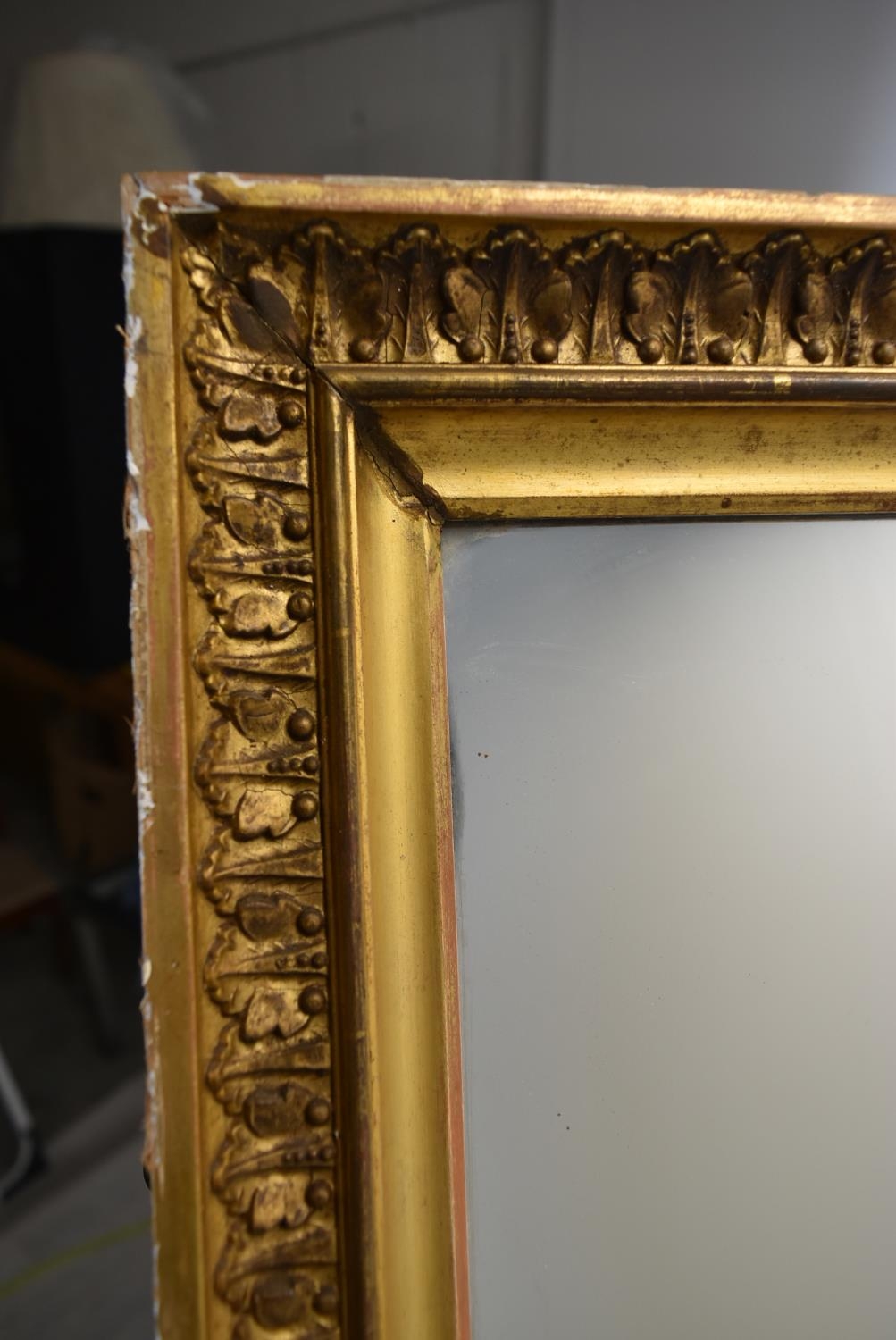 A large 19th century gilt framed rectangular wall mirror. H159.5 W.94 D.7cm - Image 5 of 7