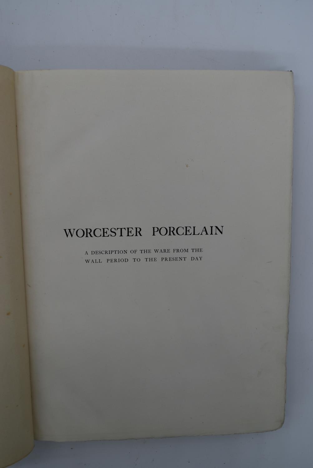 R. L. Hobson, Worcester Porcelain, blue cloth bound hardback volume with gilt lettering, published - Image 4 of 16
