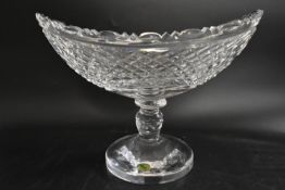 A contemporary boxed Waterford Crystal tazza raised on circular foot with applied label. H25 W.33.