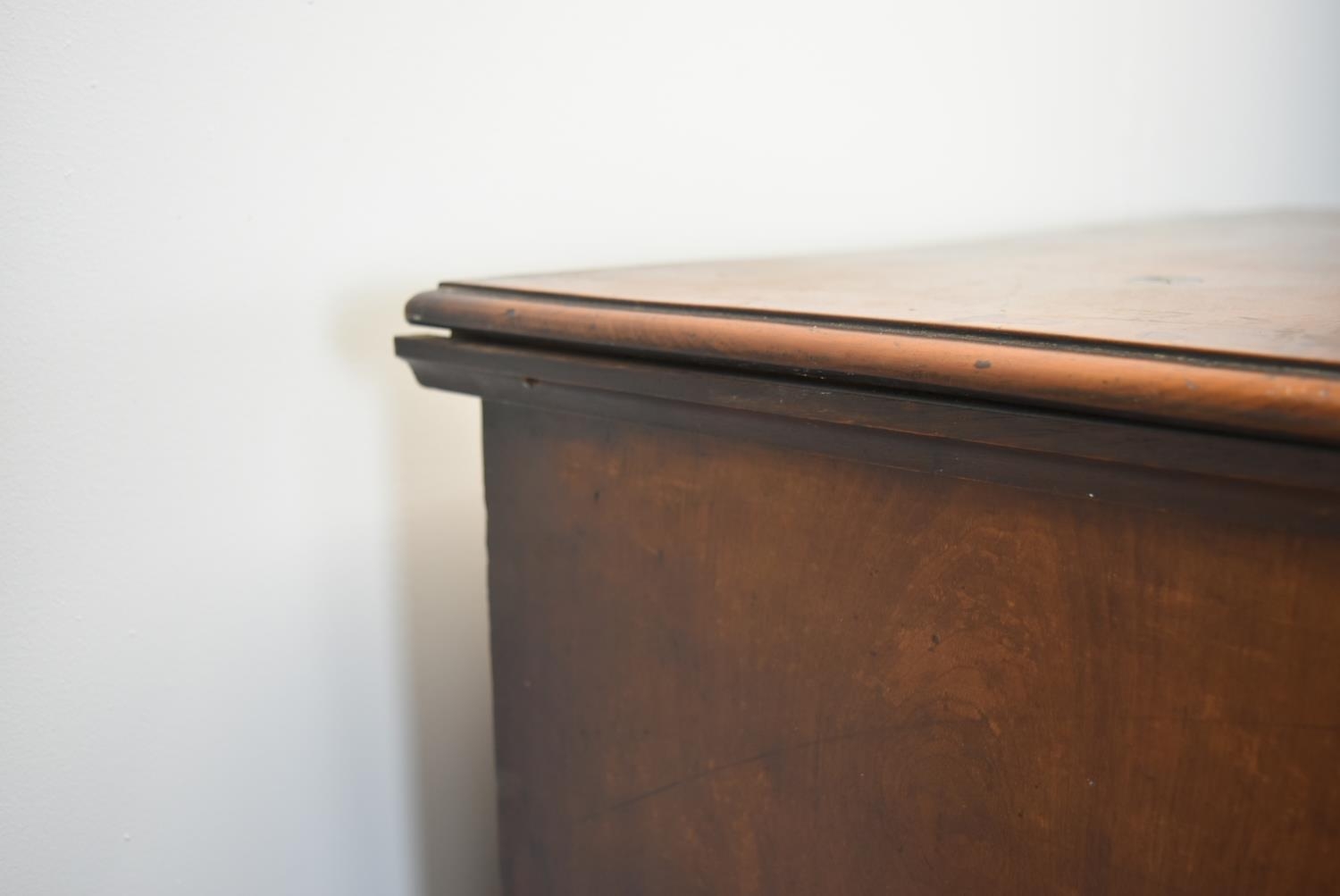 A late Victorian mahogany chest of two short over three long drawers with turned handles raised on - Image 12 of 13