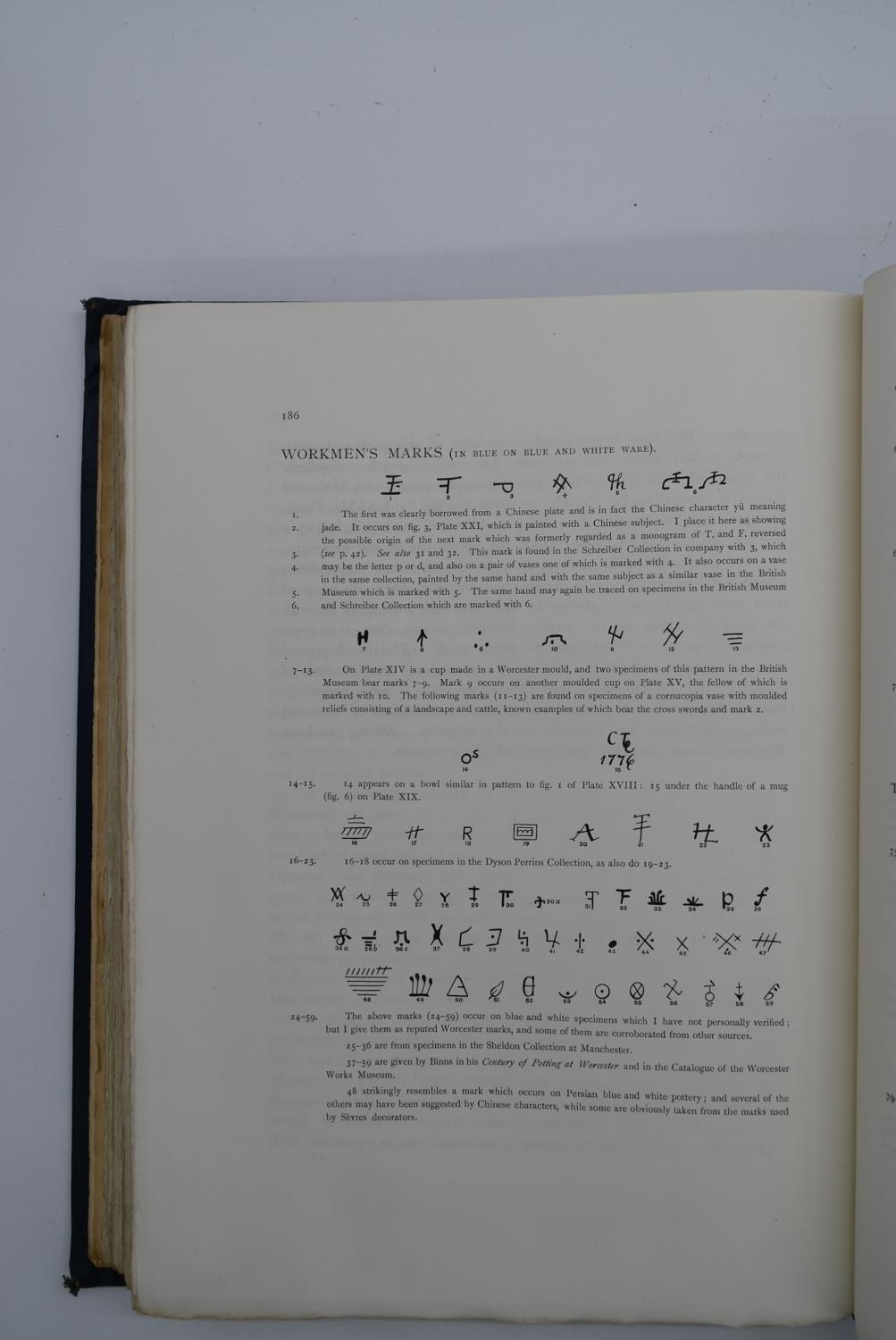 R. L. Hobson, Worcester Porcelain, blue cloth bound hardback volume with gilt lettering, published - Image 15 of 16