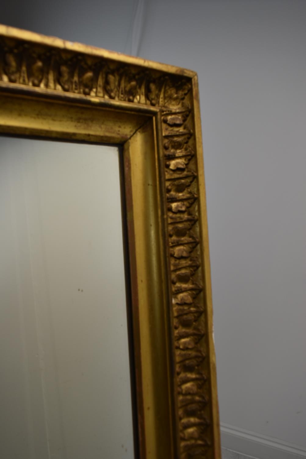 A large 19th century gilt framed rectangular wall mirror. H159.5 W.94 D.7cm - Image 2 of 7