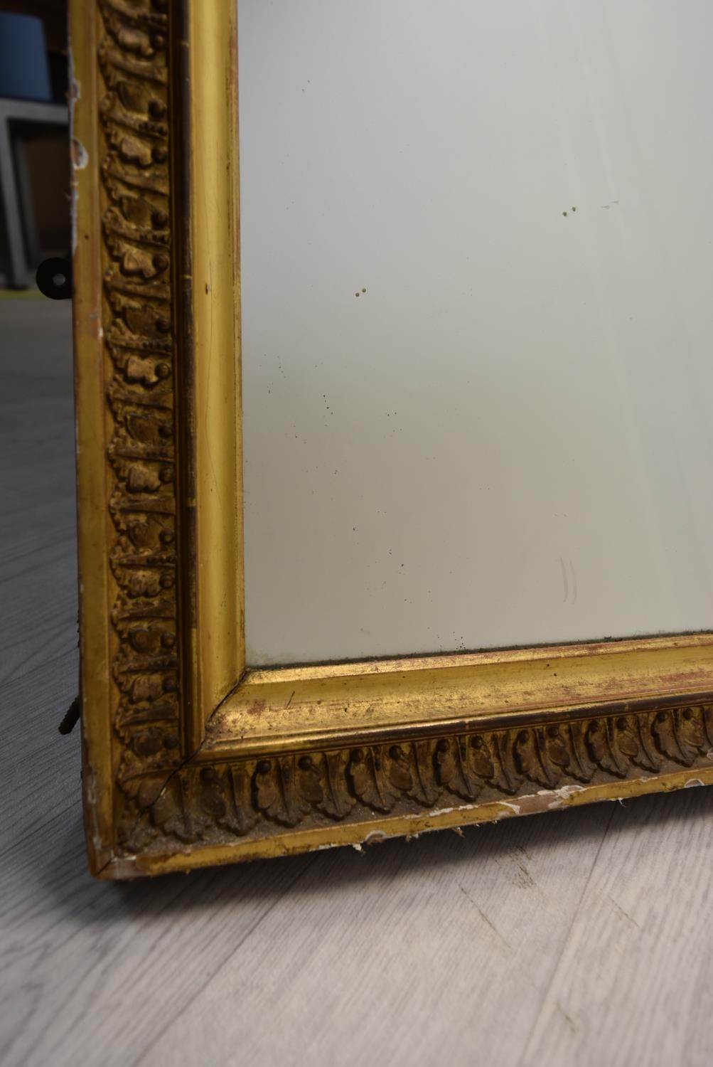 A large 19th century gilt framed rectangular wall mirror. H159.5 W.94 D.7cm - Image 4 of 7