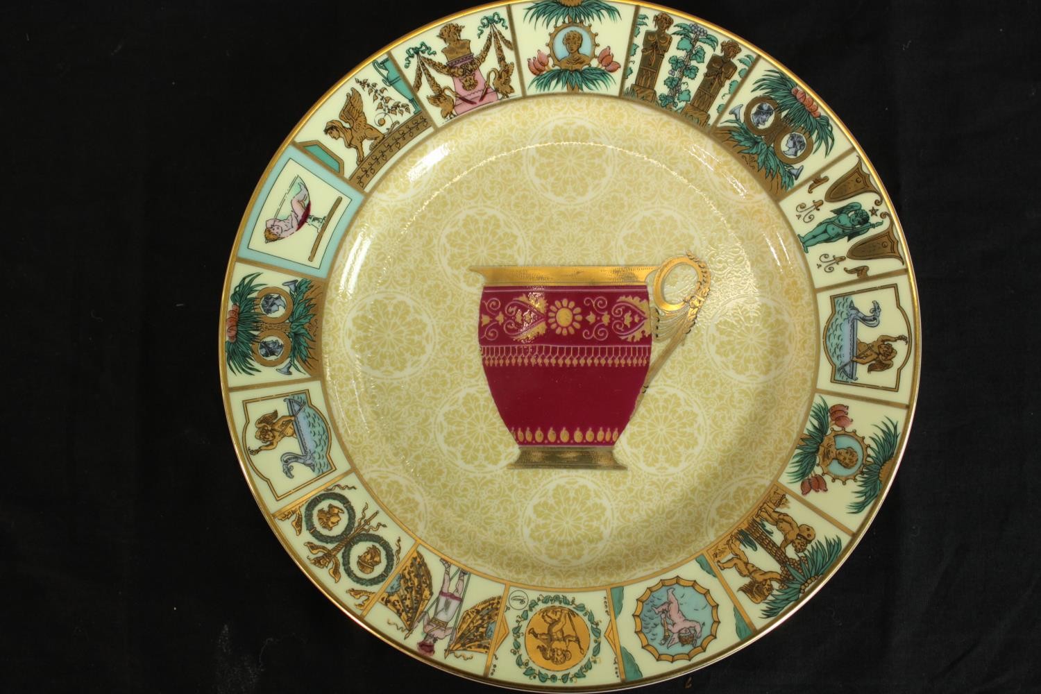 A set of eight Gucci Greek Mythology pattern porcelain plates, marked 'GUCCI' to the underside. - Image 10 of 11