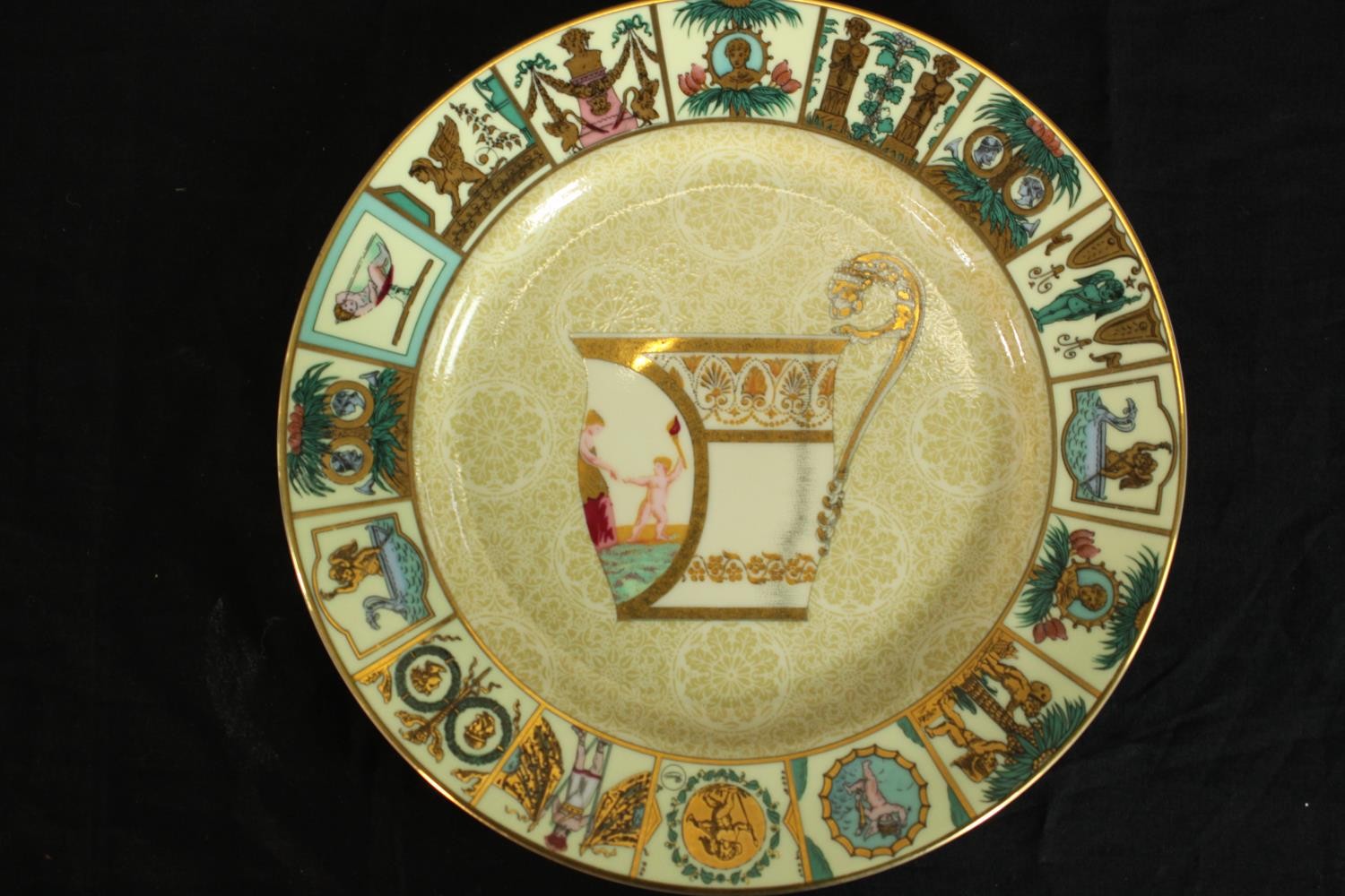 A set of eight Gucci Greek Mythology pattern porcelain plates, marked 'GUCCI' to the underside. - Image 5 of 11