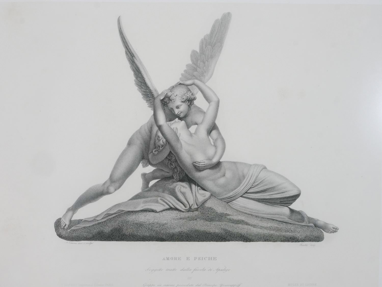 Six framed and glazed 19th century engravings of Roman Classical statues. H.75 W.56cm - Image 2 of 9