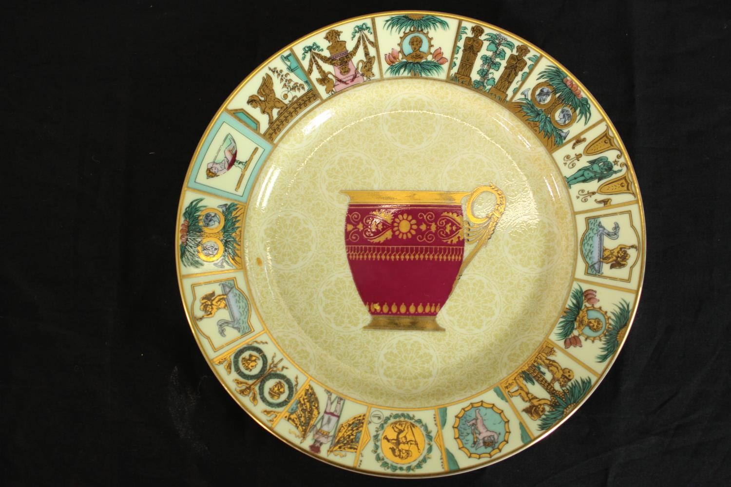 A set of eight Gucci Greek Mythology pattern porcelain plates, marked 'GUCCI' to the underside. - Image 7 of 11