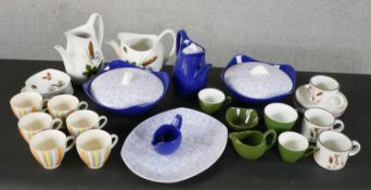 A collection of mid-century dinnerware, including Midwinter ‘Fashion Style’ tureens and two-cup