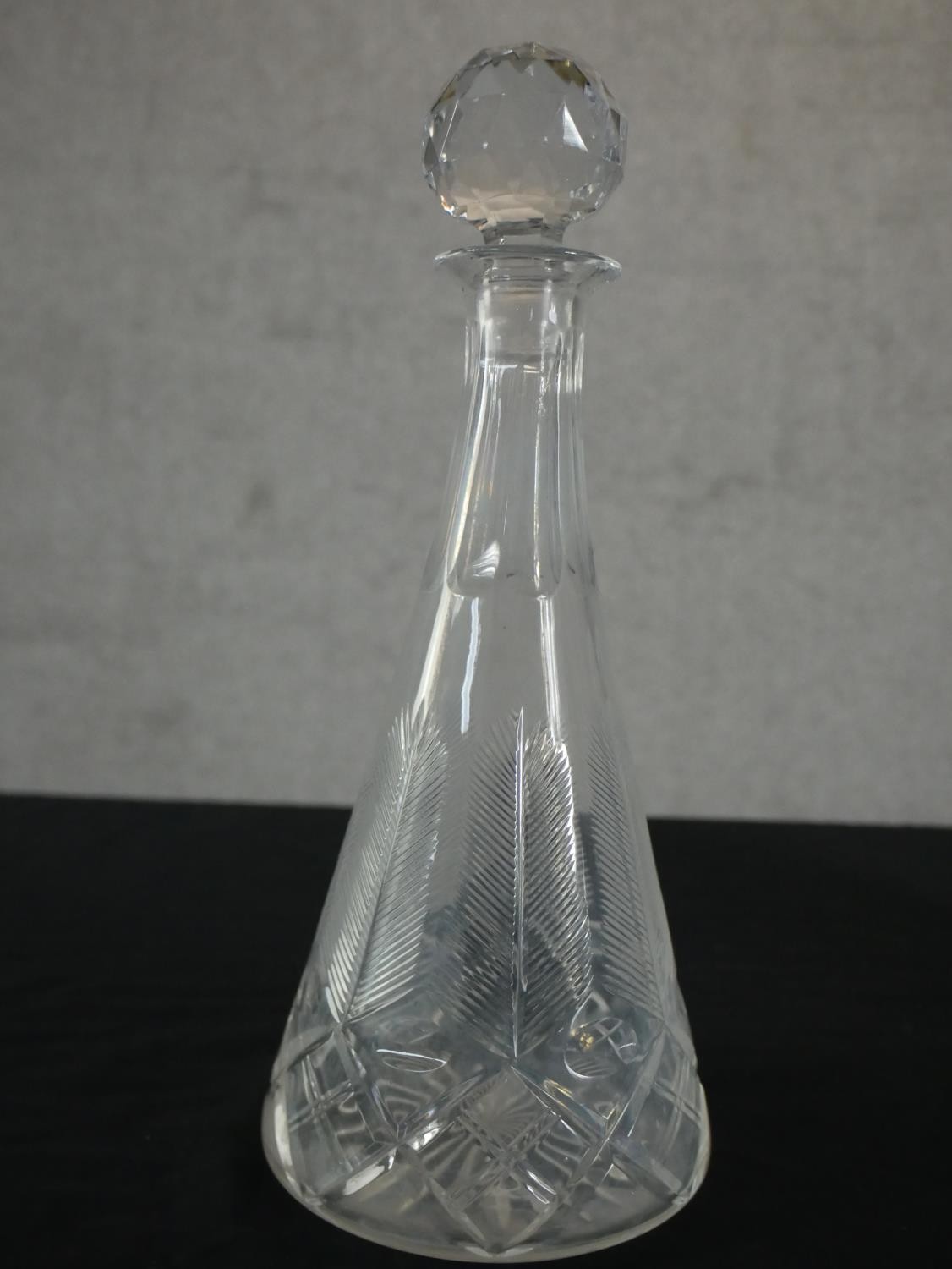Two cut crystal decanters and a cut crystal vase. etc. H.31 Dia.13cm. - Image 3 of 5